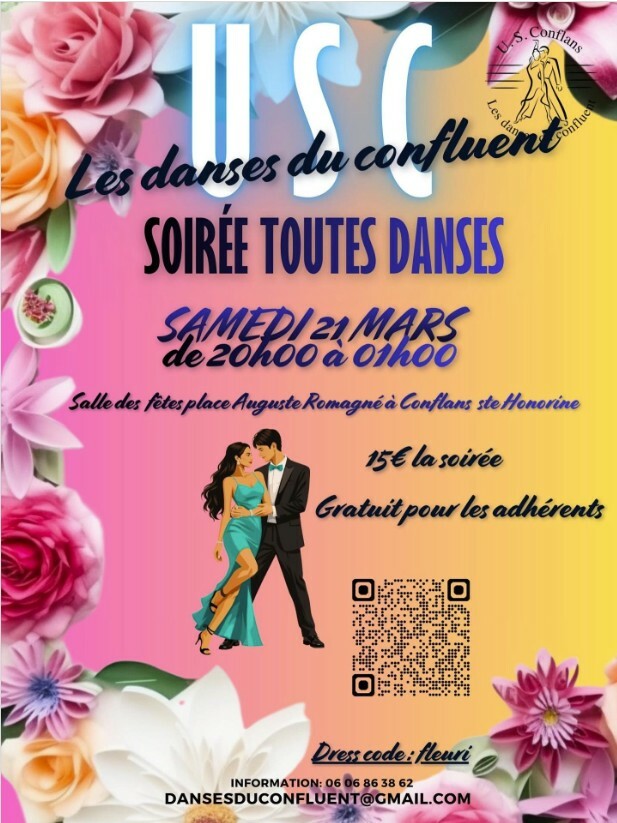 Soirée toutes danses le samedi 21 mars 2026