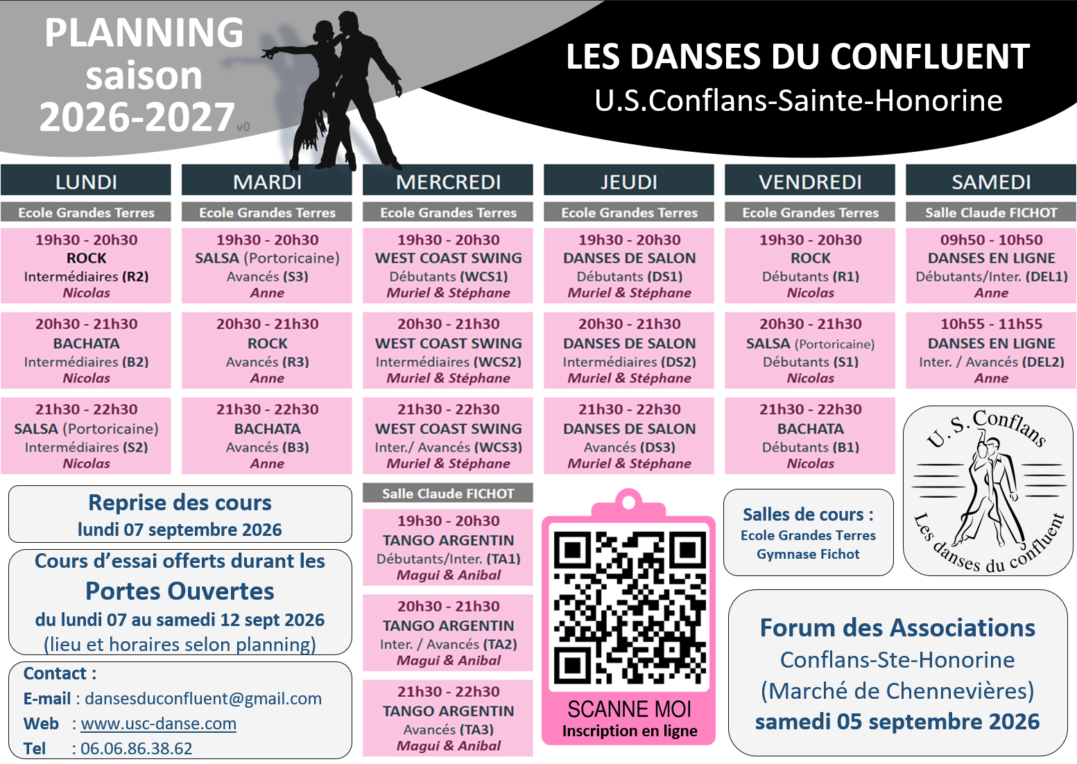 INSCRIPTIONS SAISON 2026-2027