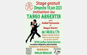 Initiation au Tango Argentin le 18 juin 2023