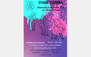 Stage de KIZOMBA le 3 décembre 2023
