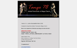 Soirée Tango Argentin le dimanche 15 mars 2026