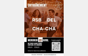 ADHERENTS : Pratique dansante Rock, Salsa, Bachata, Chacha, Danses en ligne - Mercredi 22 avril 2026