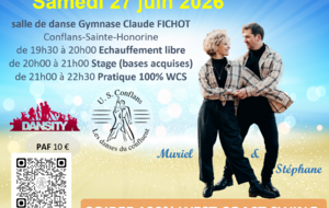 Stage &amp; pratique dansante 100% WCS - salle Fichot à Conflans-Ste-Honorine - le samedi 27 juin 2026