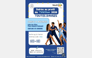 Pour s'inscrire à la soirée Téléthon organisée par l'USC Danse du Confluent, cliquer sur le lien suivant :