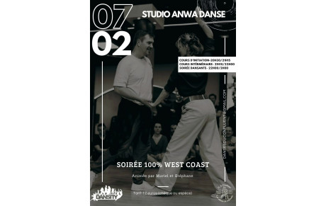 Soirée 100 West Coast Swing le samedi 7 février 2026