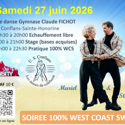 Stage & pratique dansante 100% WCS - salle Fichot à Conflans-Ste-Honorine - le samedi 27 juin 2026