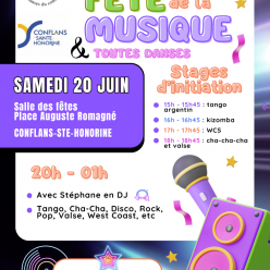 FÊTE DE LA DANSE - Samedi 20 juin à Conflans-Sainte-Honorine