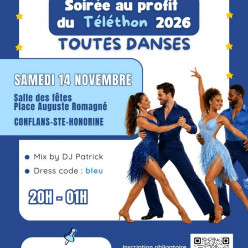 Pour s'inscrire à la soirée Téléthon organisée par l'USC Danse du Confluent, cliquer sur le lien suivant :